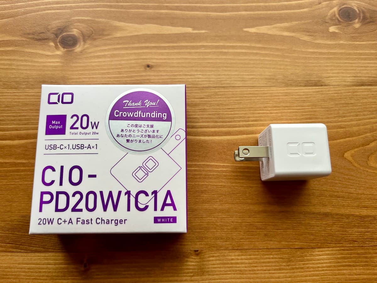 CIO-PD20W1C1Aを評価する【CIO製PD対応の2ポートを搭載した20W充電器】