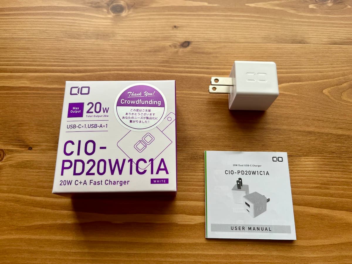 CIO-PD20W1C1Aをレビューする【デザインや充電能力、安全性の特徴】