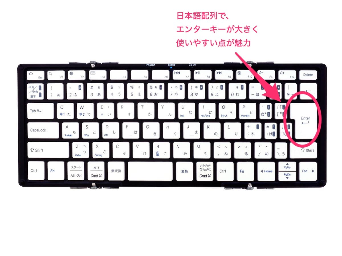 MOBO Keyboardは日本語配列が特徴