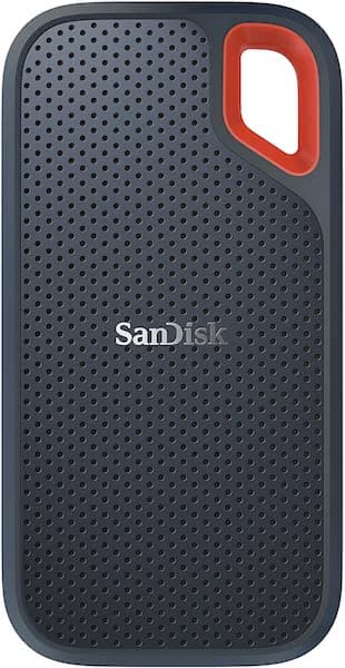SanDisk製『エクストリーム ポータブルSSD』【衝撃に強い耐久性重視におすすめ】