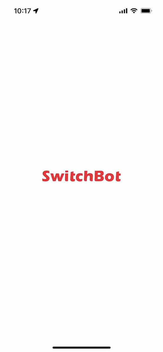 SwitchBot(スイッチボット)アプリの起動画面